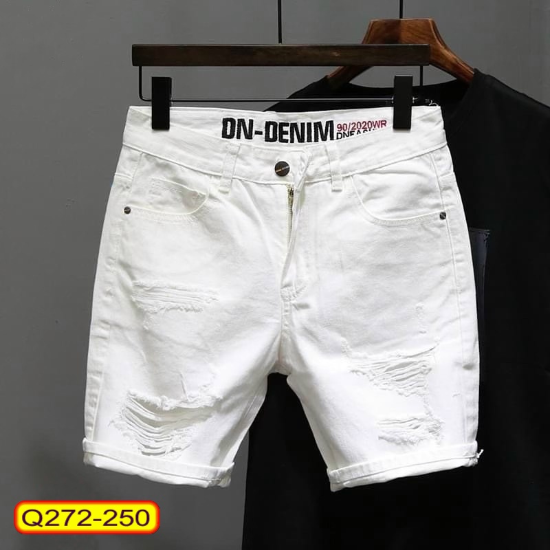 Quần Short Jeans Nam Chất Liệu Co Dãn Thời Trang Cao Cấp Cá Tính Trẻ Trung Cực Hot - Hazo