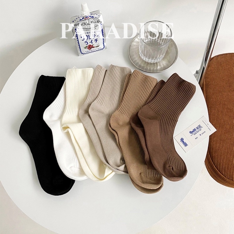 Tất nữ cổ cao phong cách vintage hàn quốc vớ nữ cổ cao đơn shoesparadise VO2