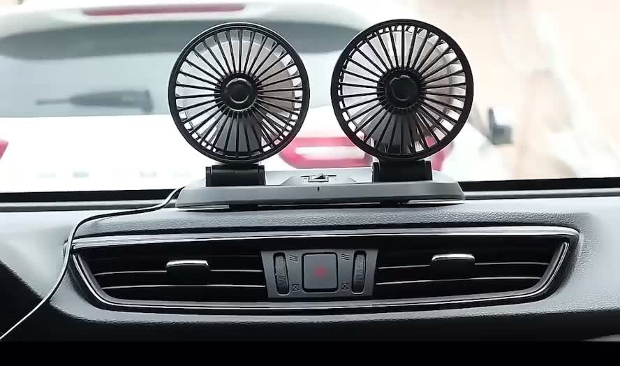 Quạt ô tô đơn và đôi xoay 360