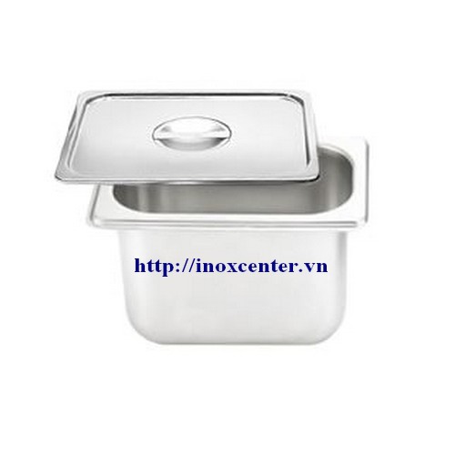 Khay buffet inox giữ nhiệt 1/6 sâu 6.5cm; 10cm