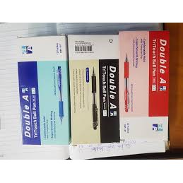 Hộp 12 Cây Bút Bi 0.7mm DoubleA Tritouch Dbp107 ,Viết trơn đều mực