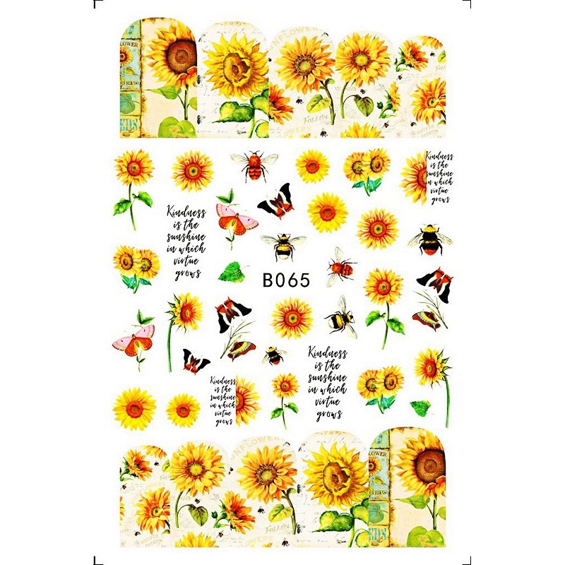 sticker dán móng tay nail mẫu hoa cúc mùa hè