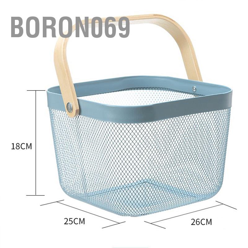 giỏ rau Trái cây Colander Chất liệu kim loại Tay cầm tay thoải mái Mang Rổ đựng rau quả thực tế chống chịu được cho nhà bếp Boron069