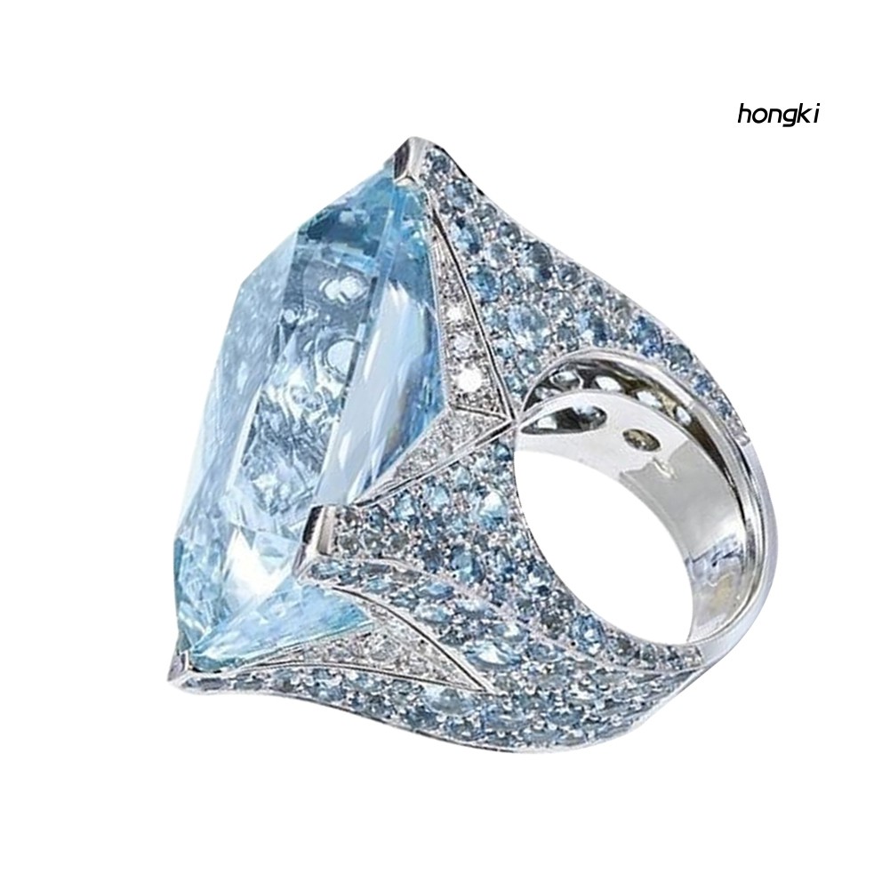 Nhẫn Đính Đá Zircon Lấp Lánh Thời Trang Cho Nữ