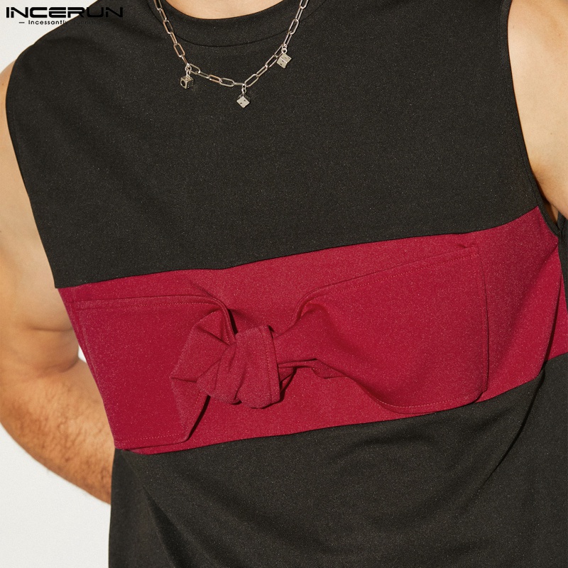 INCERUN Áo Thun Ba Lỗ Thời Trang Dành Cho Nam