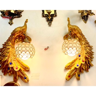 Đèn treo tường phòng khách, đèn led gắn tường hình con công CON CÔNG DGT 6222 + Tặng kèm bóng led