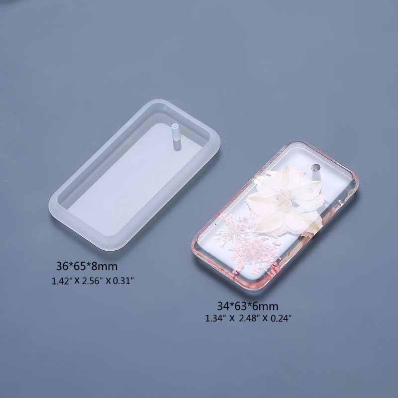 Bộ 6 khuôn silicon rời làm mặt dây chuyền resin bề mặt bóng loáng