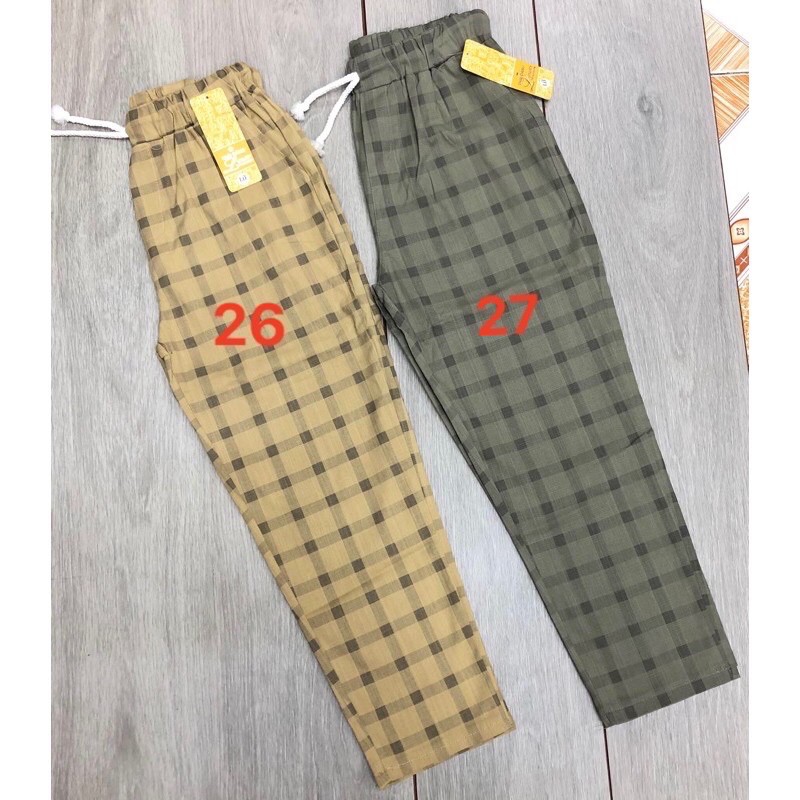 QUẦN BAGGY KAKI THUN CARO- KẺ SỌC BO CHÂN [HÌNH THẬT] [FREESHIP] | BigBuy360 - bigbuy360.vn