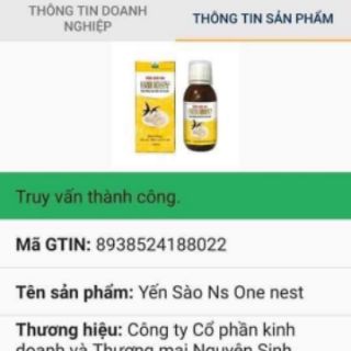 Siro Yến sào One Nest