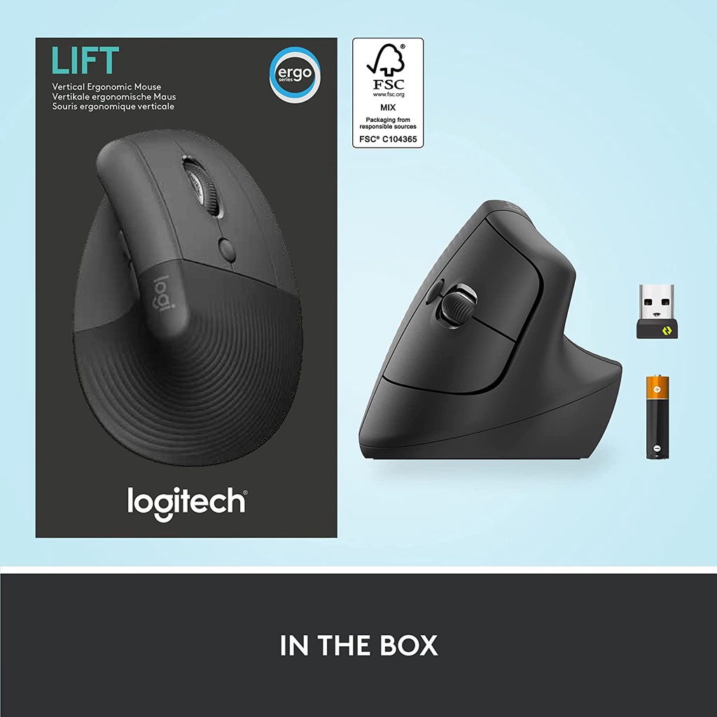 Chuột không dây Logitech  Lift Vertical  - hàng chính hãng