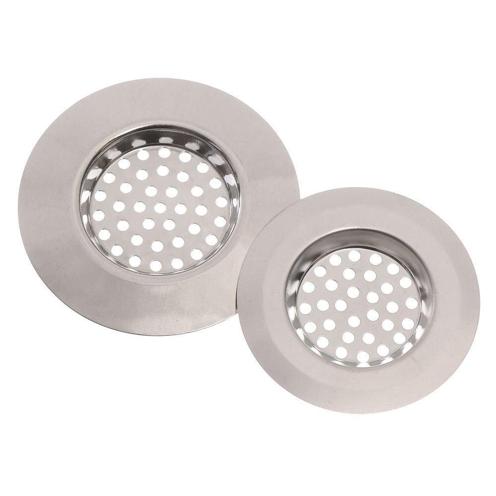 Set 2 Lưới Lọc Rác Bồn Rửa Chén Chống Tắc Nghẽn Bằng Thép Không Gỉ