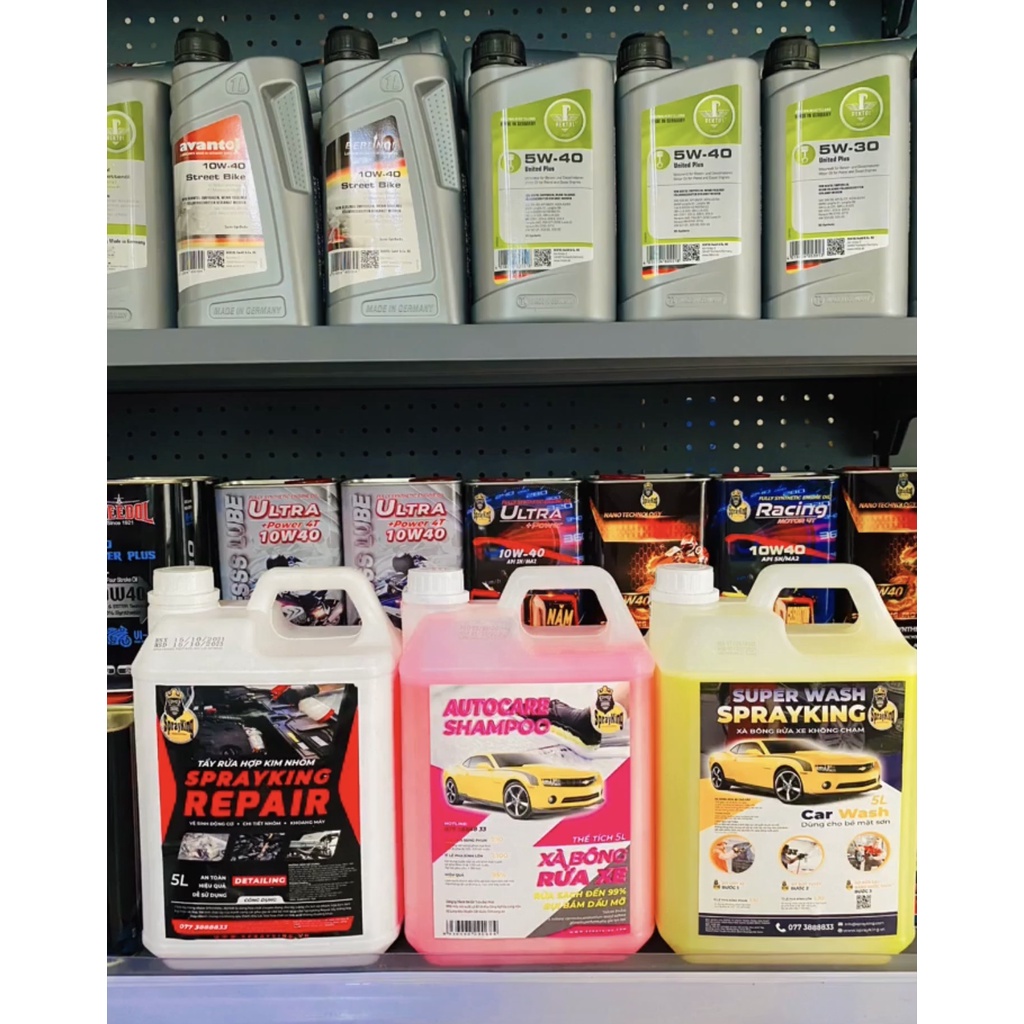 Sprayking Xà Bông Rửa Xe Bọt Tuyết Siêu Bóng Can 5L . DoChoiXeMay