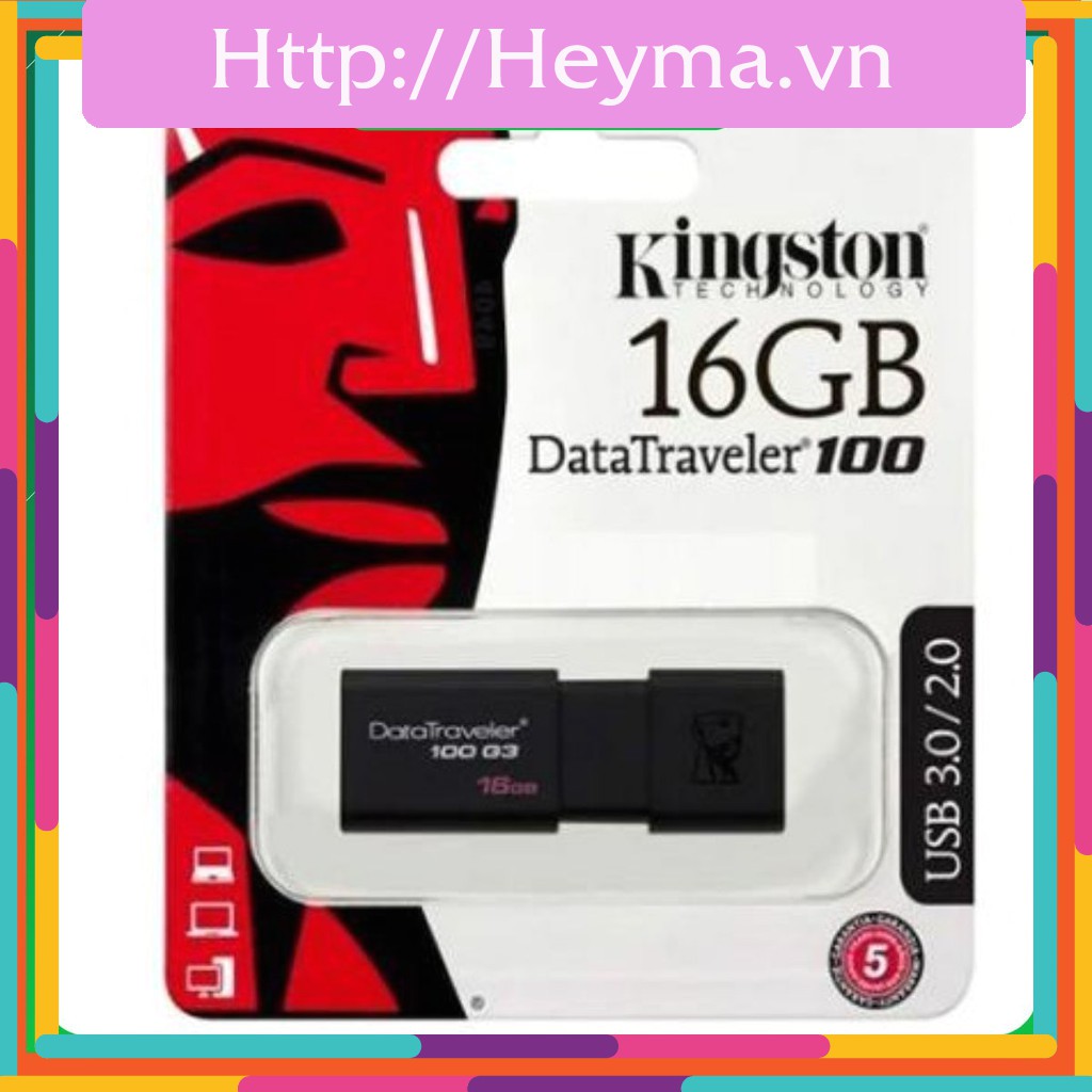 USB Kingston 3.0/2.0 DataTraveler 100 G3 16GB[Hoàn tiền nếu không ưng]