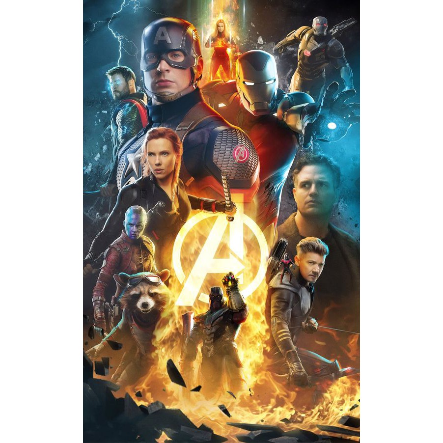 Hình dán STICKER Poster BIỆT ĐỘI SIÊU ANH HÙNG MARVELS AVENGERS