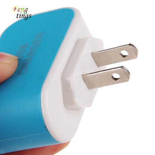 Củ sạc gắn tường 3 cổng USB đèn LED tiện lợi