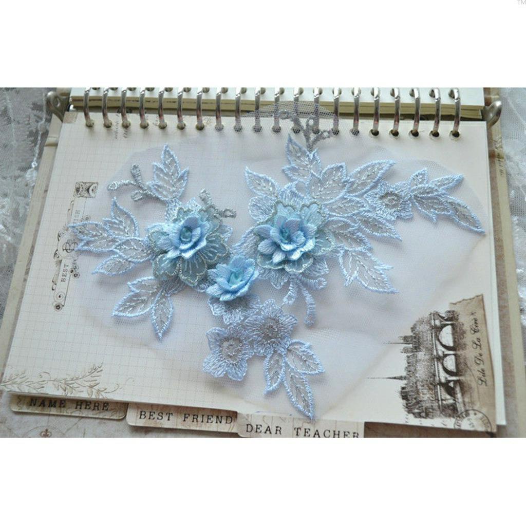 Miếng Vải Ren Thêu Hoa 3d Trang Trí Áo Cưới