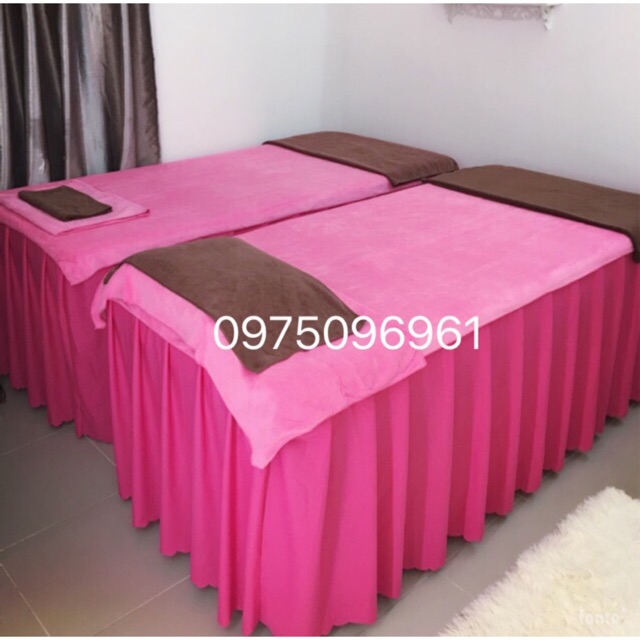 Combo Ga giường spa 5 món đầy đủ