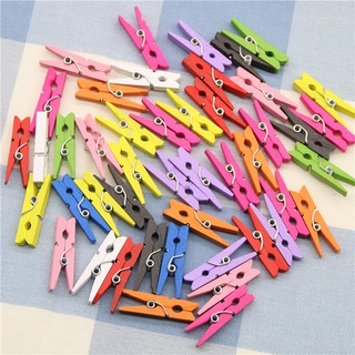 Set 10 kẹp gỗ màu + 2 mét dây