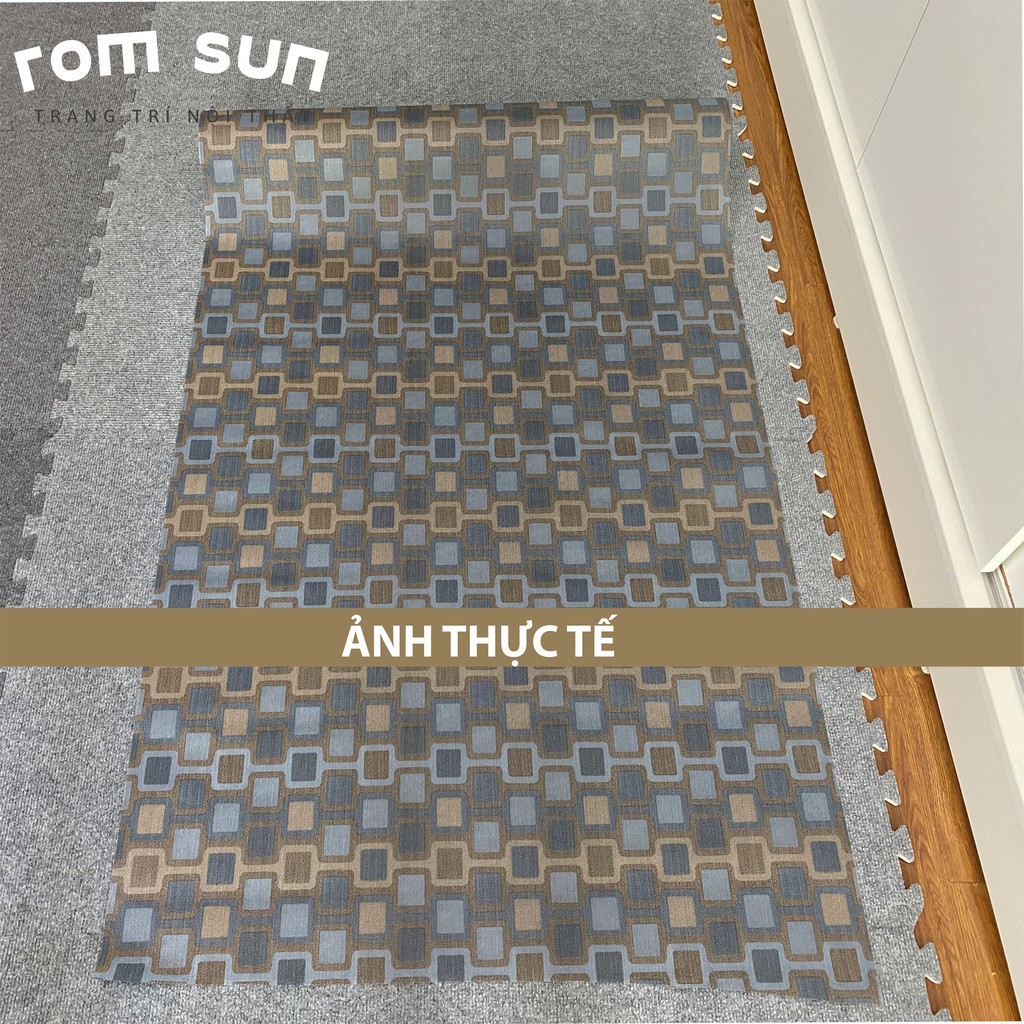 Giấy đề can dán kính cửa sổ phòng ngủ, decal dán kính mờ phù hợp văn phòng chống nắng kẻ ô tối màu