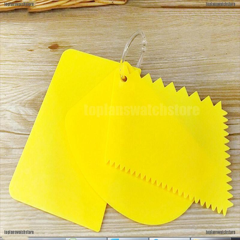 Set 3 Dụng Cụ Cạo Bột Làm Bánh Bằng Nhựa Tiện Dụng