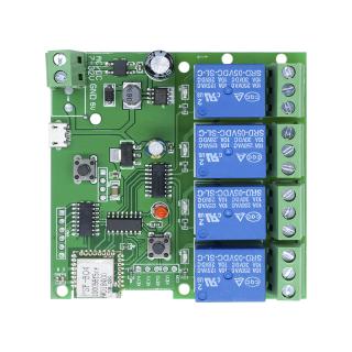 New DC 5V 7-32V 4 Channel WiFi Wireless Relay Delay Switch Control Module with APP Ewelink