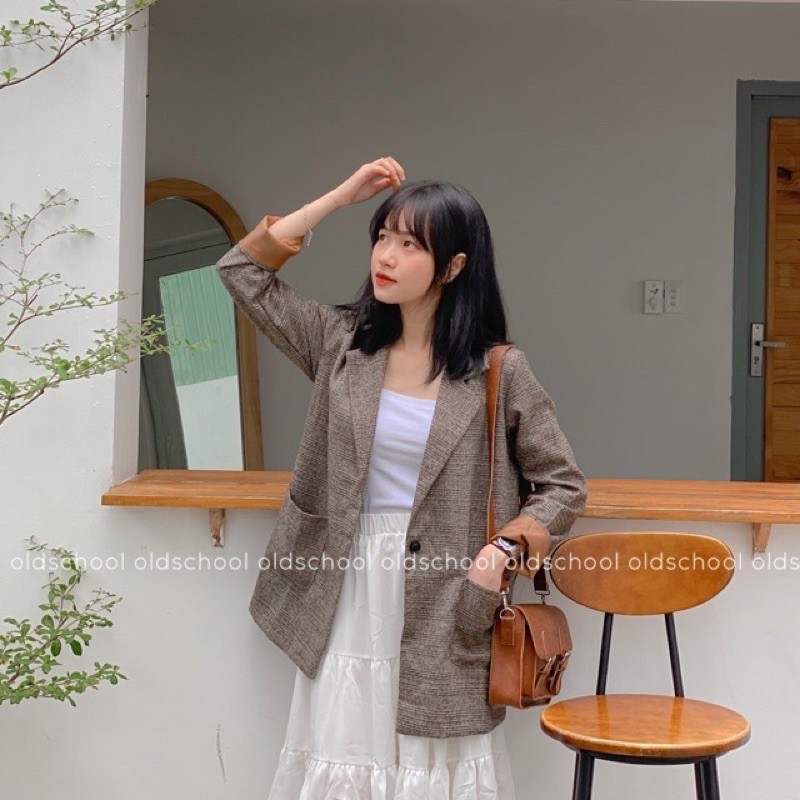 ( Góc pass đồ ) Áo blazer dạ kẻ 2 lớp của oldschool.cloth