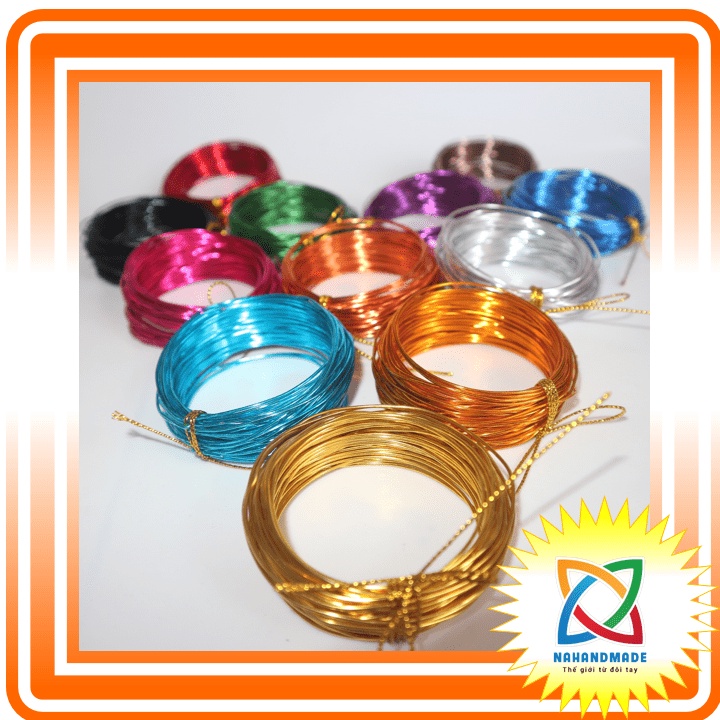 Cuộn 10m dây nhôm màu làm thủ công size 1mm