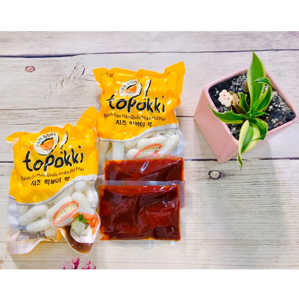 Combo 1kg bánh gạo nhân phô mai kèm 200g sốt