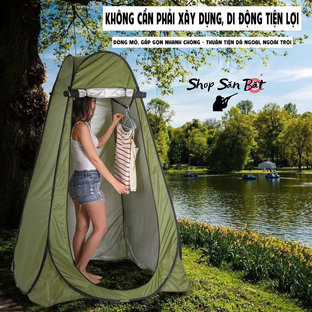 Lều thay đồ cắm trại tự bung, lều vệ sinh dã ngoại kín đáo bền đẹp dùng cho du lịch dã ngoại cắm trại tiện lợi - DCP15