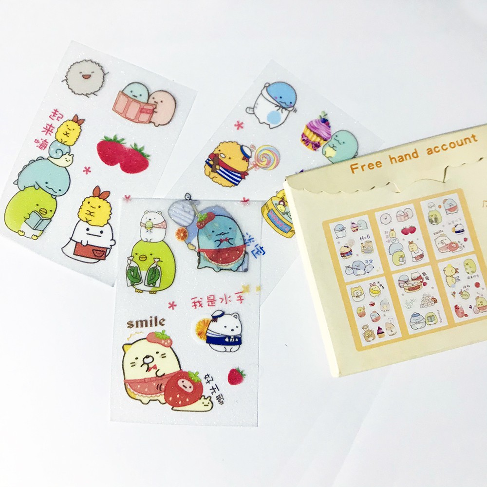 Set sticker dán trang trí kim tuyến dễ thương nhiều hình DTOnline (ngẫu nhiên)