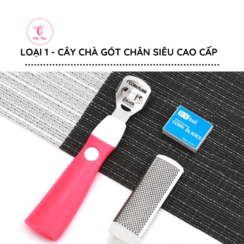 Cây chà gót chân trị nứt nẻ gót chân siêu hiệu quả VIỆT THƯ, chất liệu inox, 75gr, 15,5cm