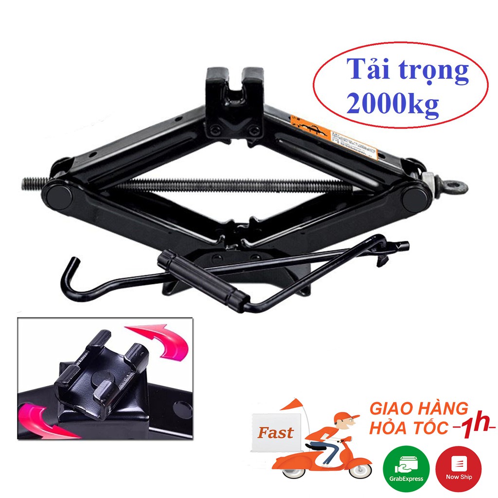 Kích chữ A - Kích Con Đội nâng gầm ô tô dễ dàng loại 1 tấn, 2 tấn, thiết kế chuyên dụng với cổ bám gầm xoay 360 độ