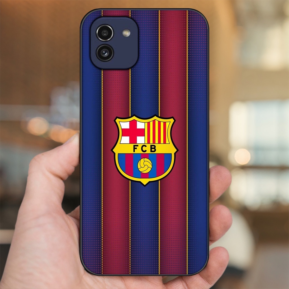 Ốp lưng Samsung A03 viền đen in hình Barcelona Barca