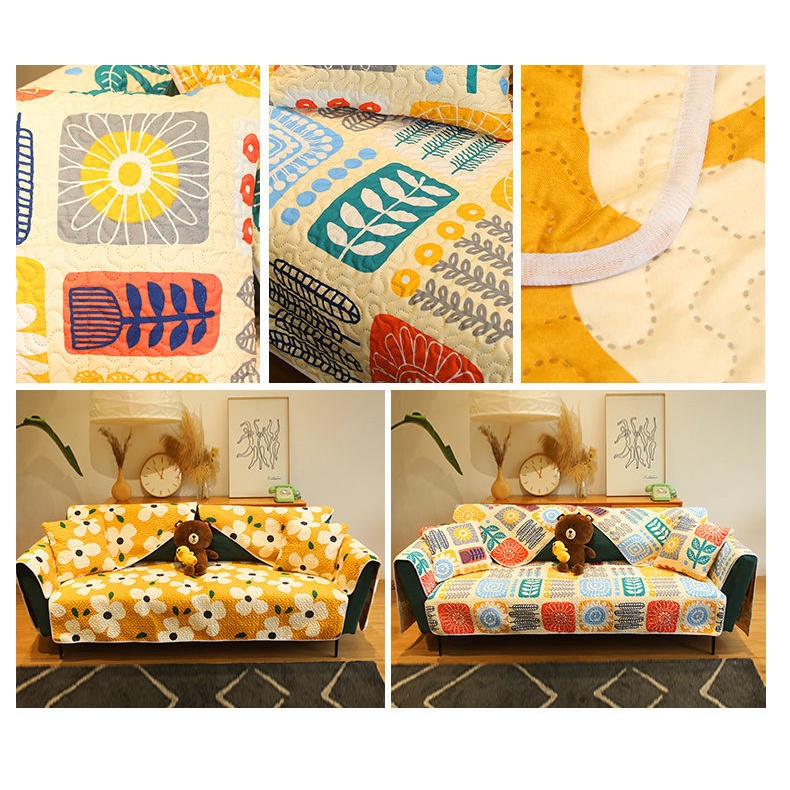 Đệm Sofa Bông Bốn Mùa Đệm Sofa Chống Trượt Phổ Biến Đơn Giản Hiện đại Bảo Vệ Sofa Đệm Đệm Mô Hình Hoạt Hình Vỏ Bọc Sofa