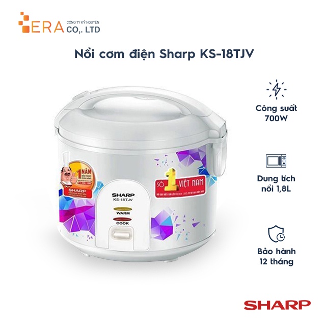 Nồi cơm điện Sharp KS-18TJV