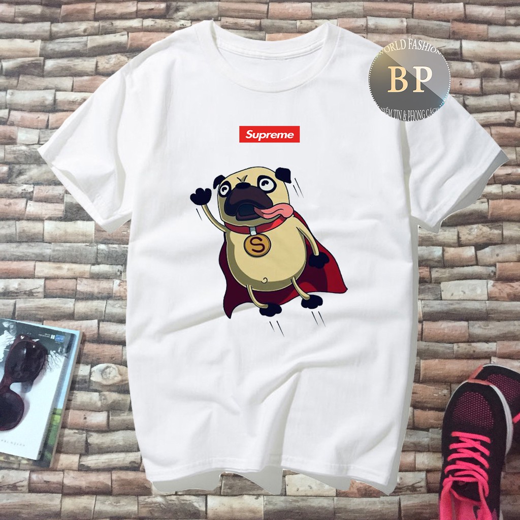 Áo thun in hình PUG SUPREME