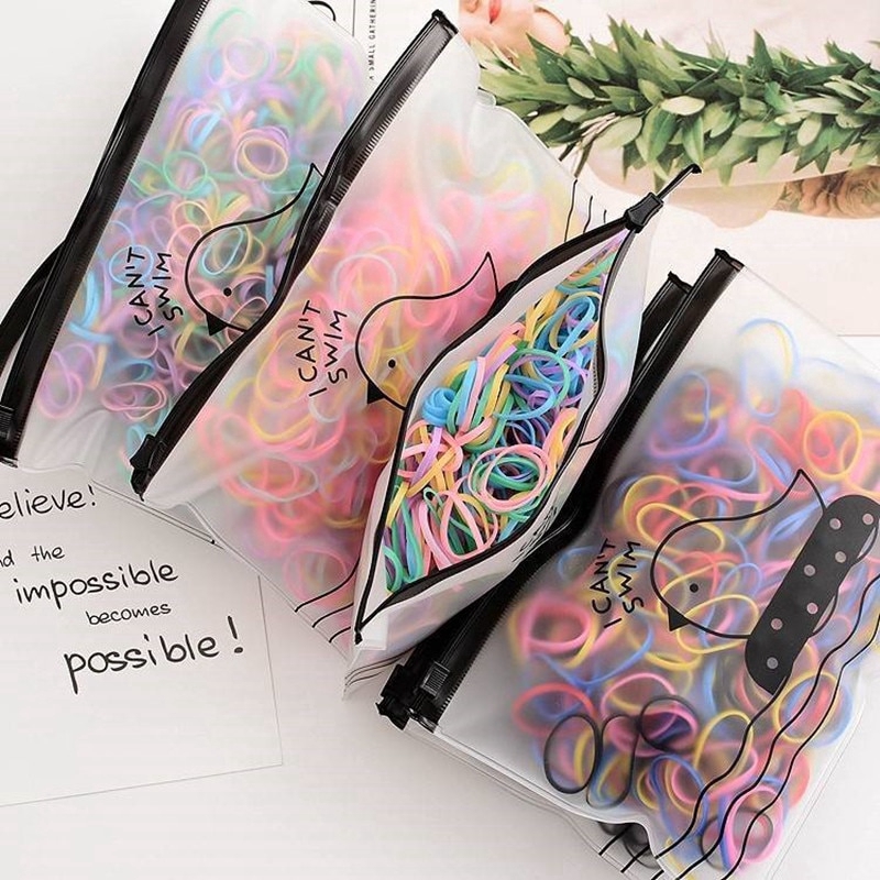 Set 1000 Dây Buộc Tóc Co Giãn Dễ Thương Cho Nữ