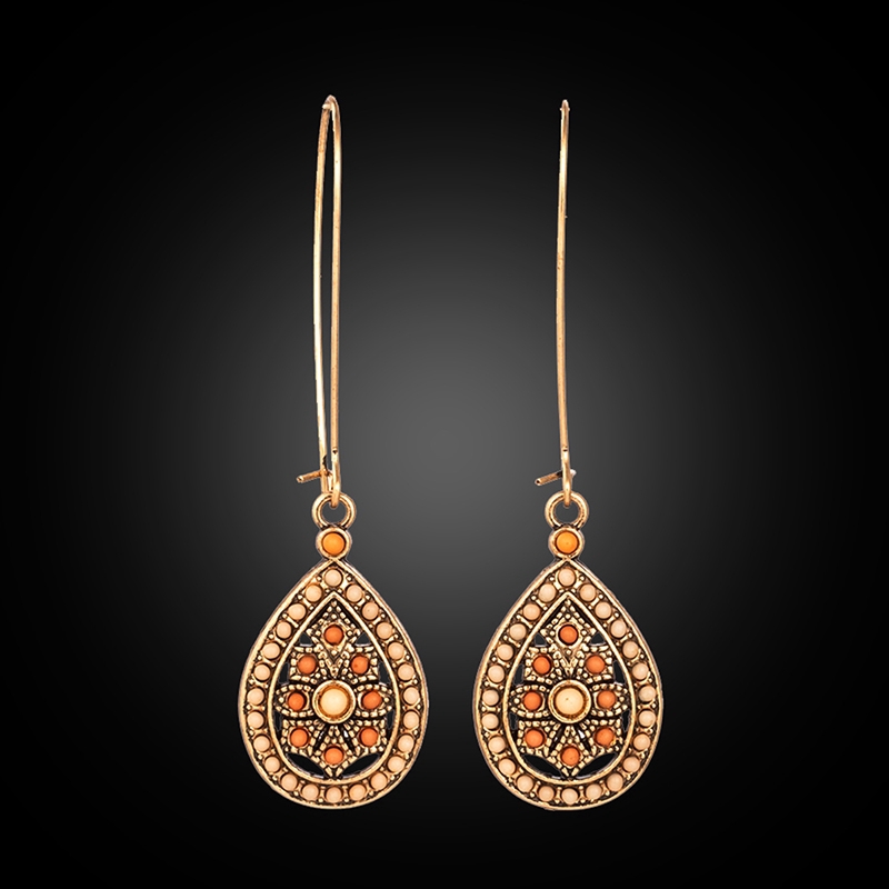 Bông tai dài hình giọt nước phong cách boho cho nữ