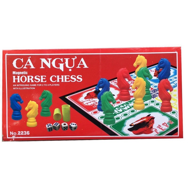 Bộ cờ cá ngựa cỡ to 35x35cm nam châm hàng đẹp