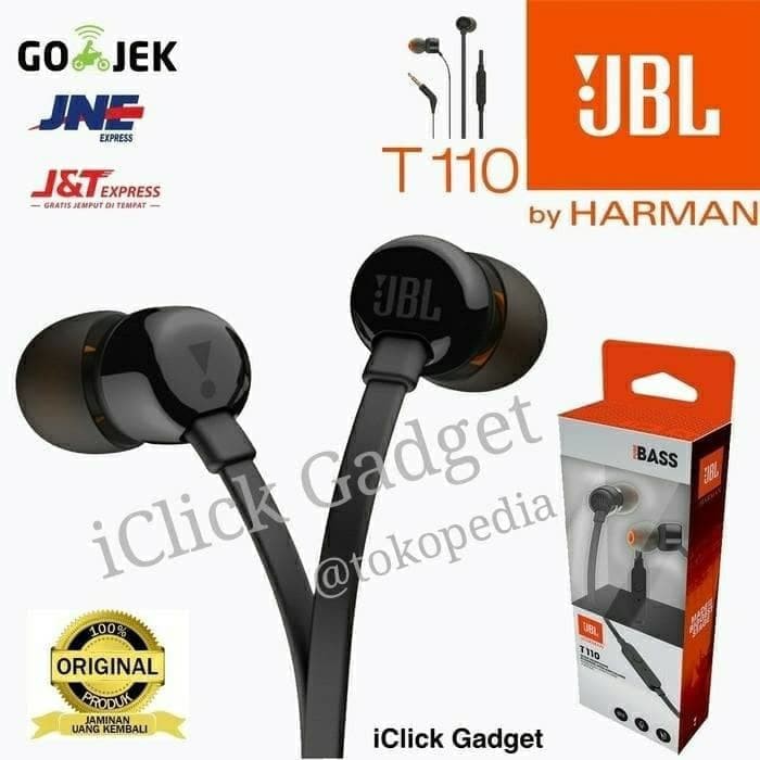 Tai Nghe Nhét Tai Jbl T110 Chính Hãng 100% Tích Hợp Mic 110