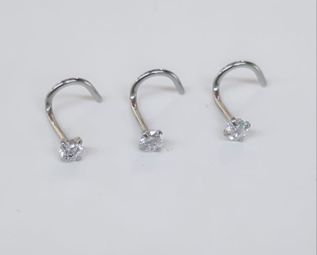 KHUYÊN CÁNH MŨI L CONG ĐÍNH ĐÁ/ KHUYÊN THÉP Y TẾ