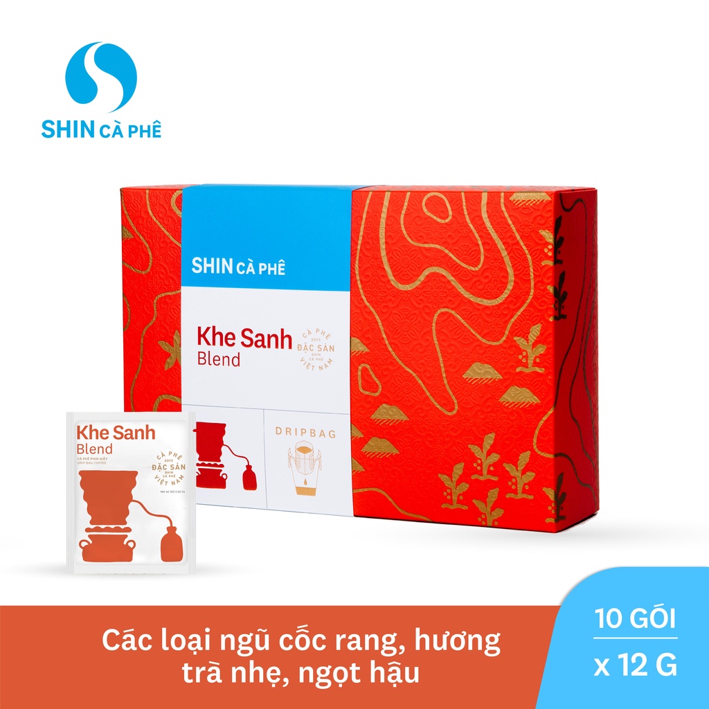 SHIN Cà Phê - Bộ quà tặng Khe Sanh Blend Phin Giấy tiện lợi - DripBag hộp 10 gói