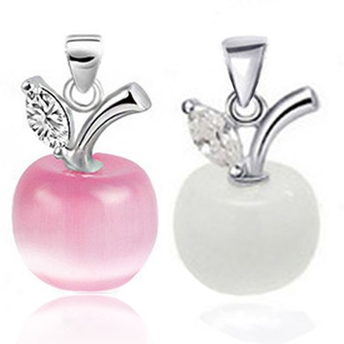 Dây chuyền thời trang mặt hình trái táo bằng đá nhân tạo cho nữ