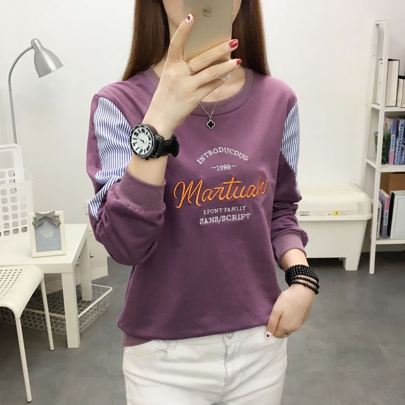 Áo thun tay dài dáng rộng thời trang thu đông mới 2021 cho nữ | BigBuy360 - bigbuy360.vn