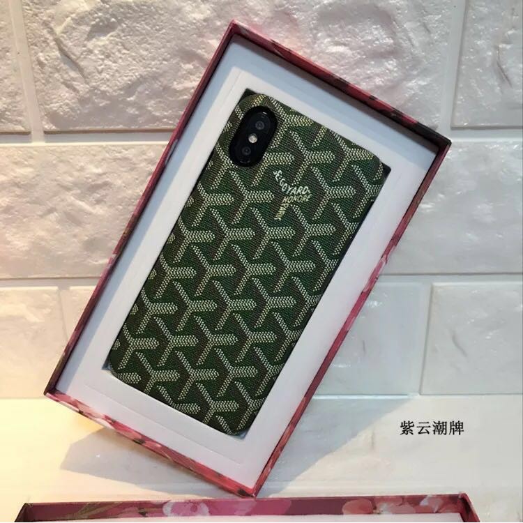 Goyard Ốp Điện Thoại Bằng Da Dành Cho Iphone Promax Xs Xr I7 7plus Se2 I6Pix 8p