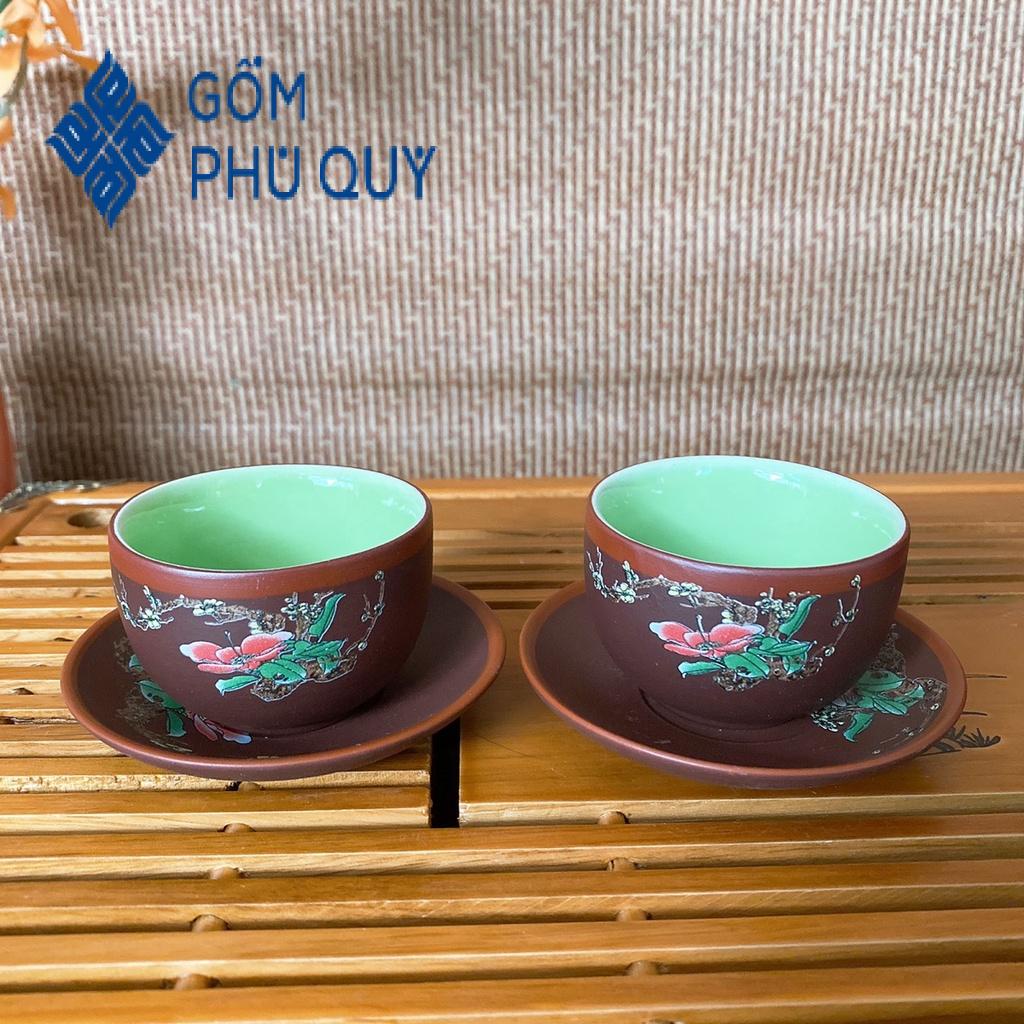 Bộ Ấm Trà ⚱ Gốm Sứ Bát Tràng ⚱ Bộ Ấm Chén Uống Trà Lan Hoa Cao Cấp Tử Sa Gomphuquy Ac77