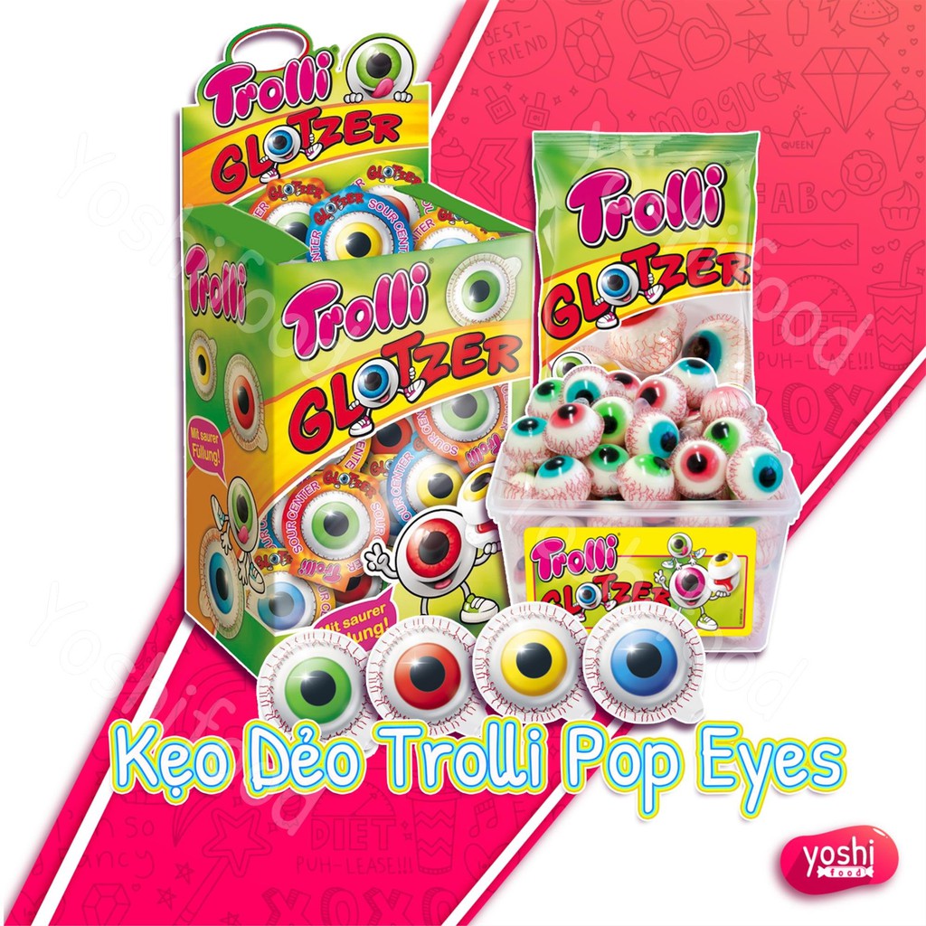 1 Viên Kẹo Dẻo Trolli Pop Eye & Planet Gummi 18,8gr - Đức
