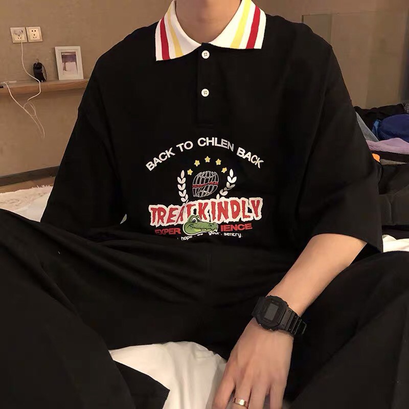 [Mã SKAMCLU7 giảm 10% Tối Đa 50K đơn 0Đ] Áo Polo oversize Treatkindly, JACKLANE, Áo polo cộc tay Unisex Jack Lane