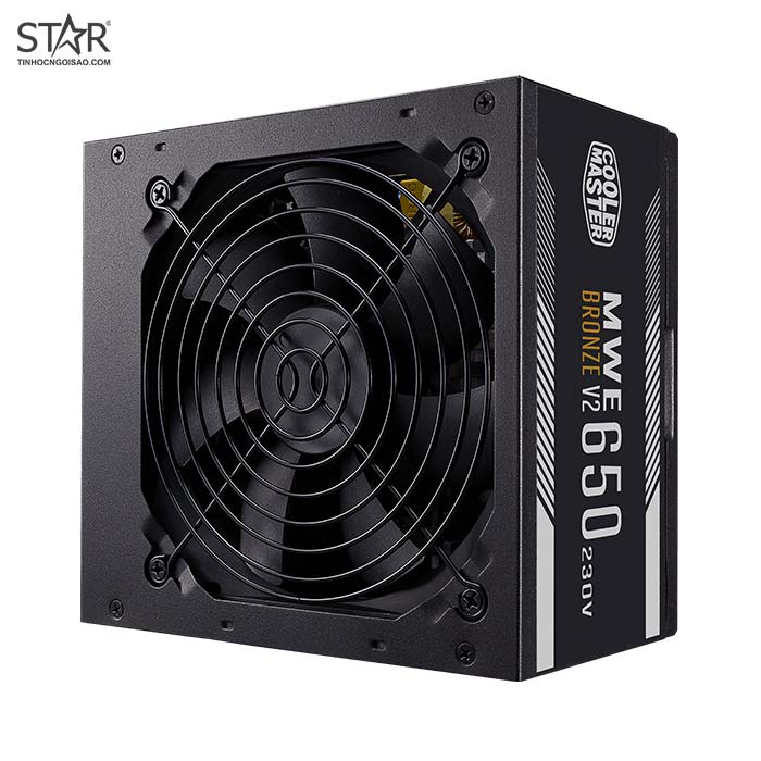 Nguồn Cooler Master 650W MWE 650 V2 230V 80 Plus Bronze (MPE6501ACABWB)