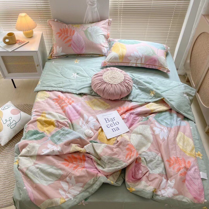 Bộ Chăn Ga Gối Cotton Living Chăn Chần - 100% Cotton Mẫu Hoạt Hình Cực Đáng Yêu Cho Các Bé